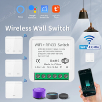 Tuya Smart Home WIFI Mini Smart Switch RF 433Mhz Wireless Wall Switch 86 Panel Receiver Interruptor Voice Control Alexa Google