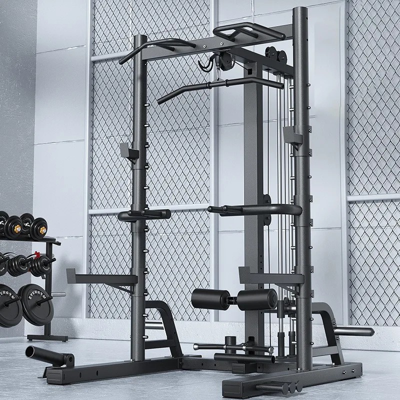

Multi-Functional Half Frame Squat Rack Gym Pull-Up Vertical Horizontal Push Squat Rack for Home Use