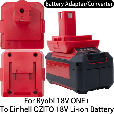 Adapter Converter For Ryobi 18V ONE+ Li-ion Tool To Einhell OZITO 18V Li-ion Battery Adapter Converter Power Tool Accessory