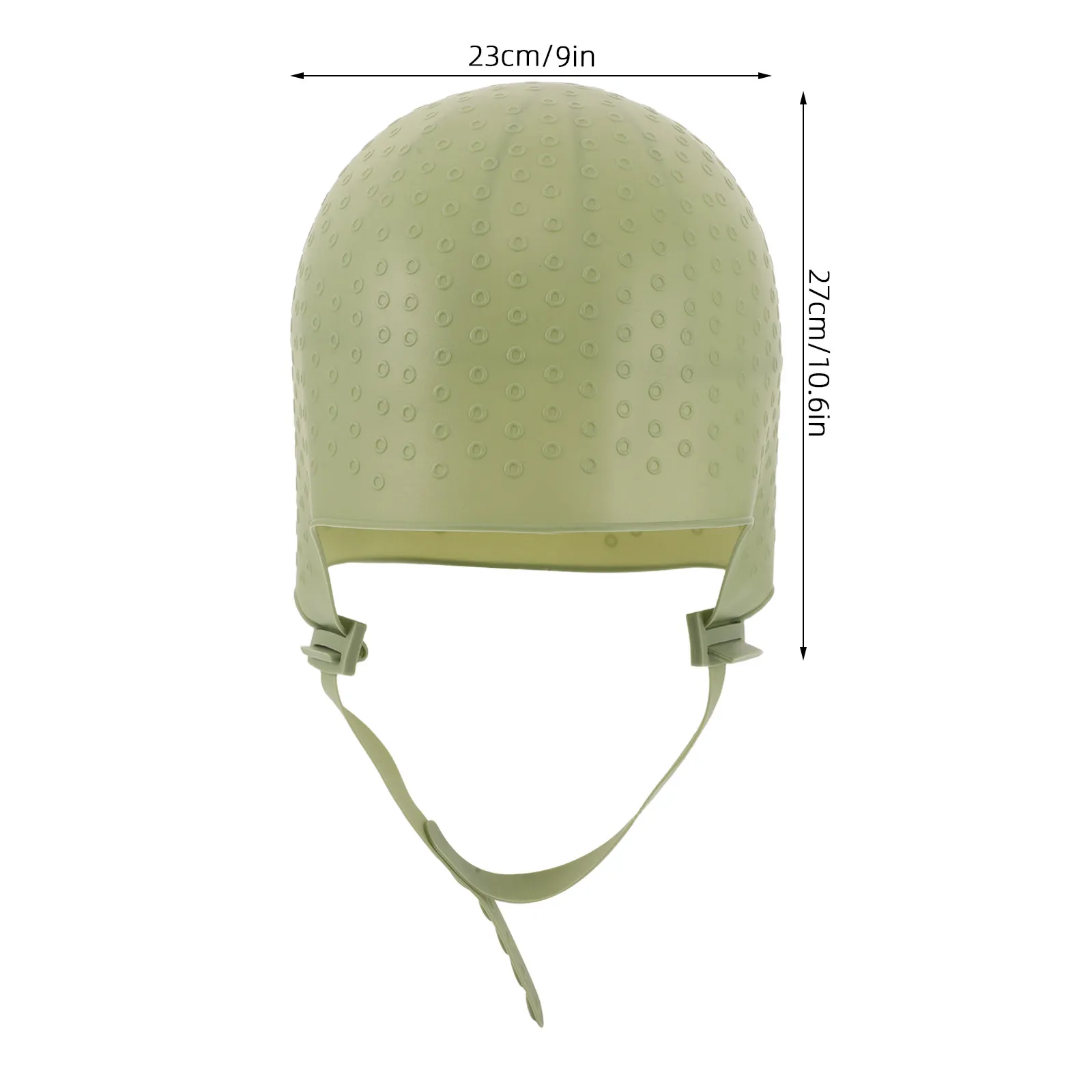 Green Silicone Hair Highlighting Cap Adjustable Buckle Stable Hook Frosting Hair Dye Cap Professional Use Beauty Salon Supplies