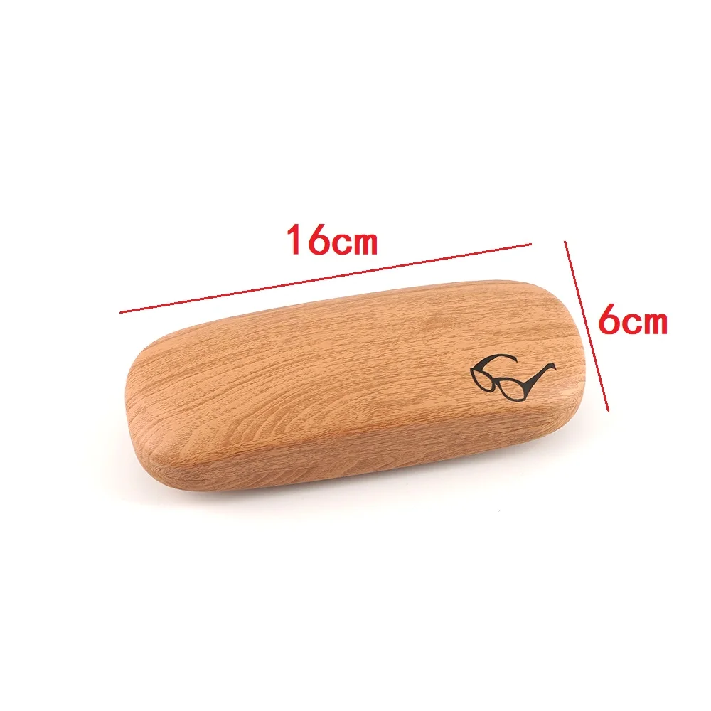 High Quality Wood Grain Hard Kit Holder Metal Reading Glasses Case For Men And Women PU Leather Eyeglass Box