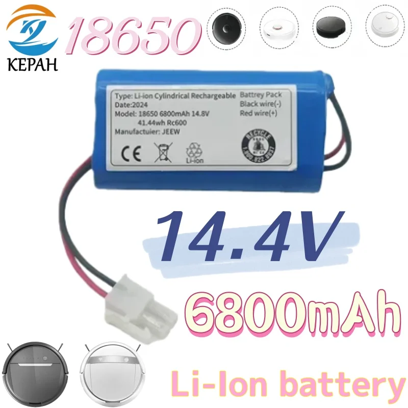 

100% новый литий-ионный аккумулятор 14,4 В, 6800 мАч для Cecotec Conga 1290 1390 1490 1590, сменный аккумулятор для электрической подметальной машины робота