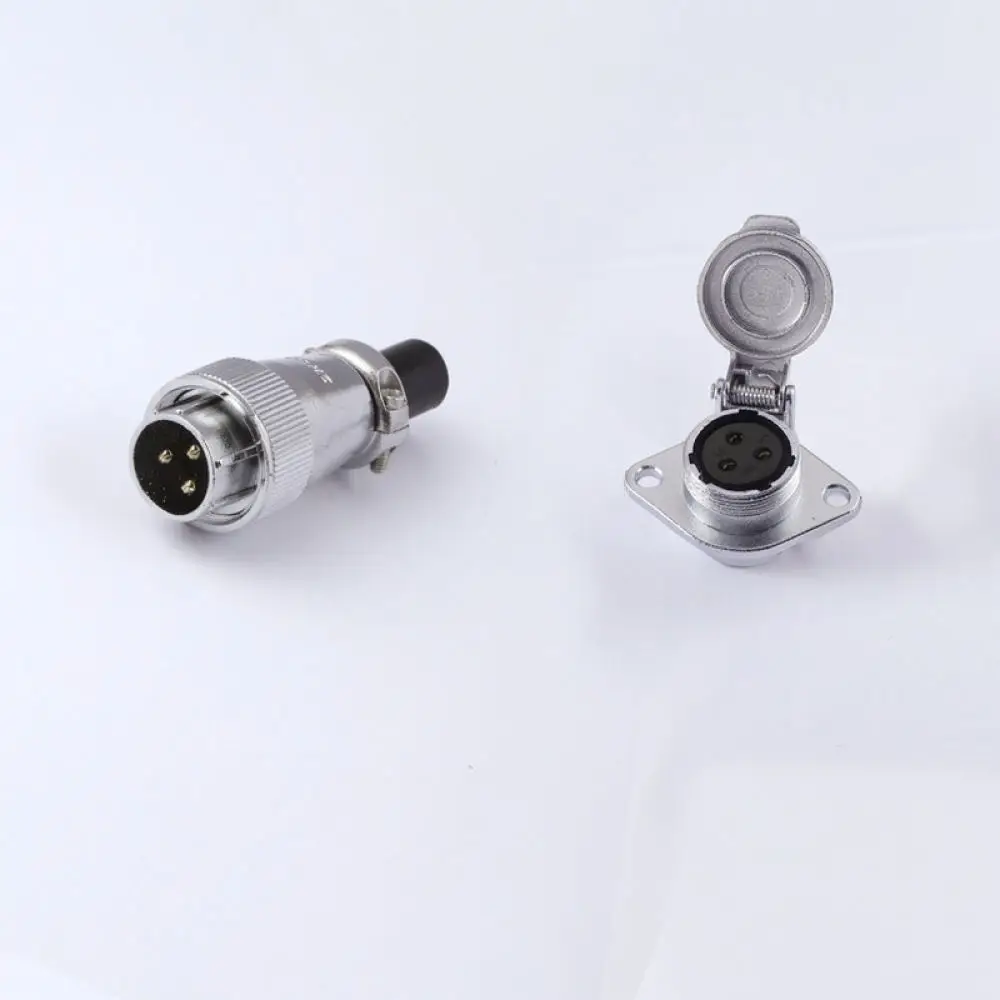 WS16 Industrial Electrical Aviation Plug Socket Connector Flange Mount With Cover For ZHQCN Control Panel Wiring