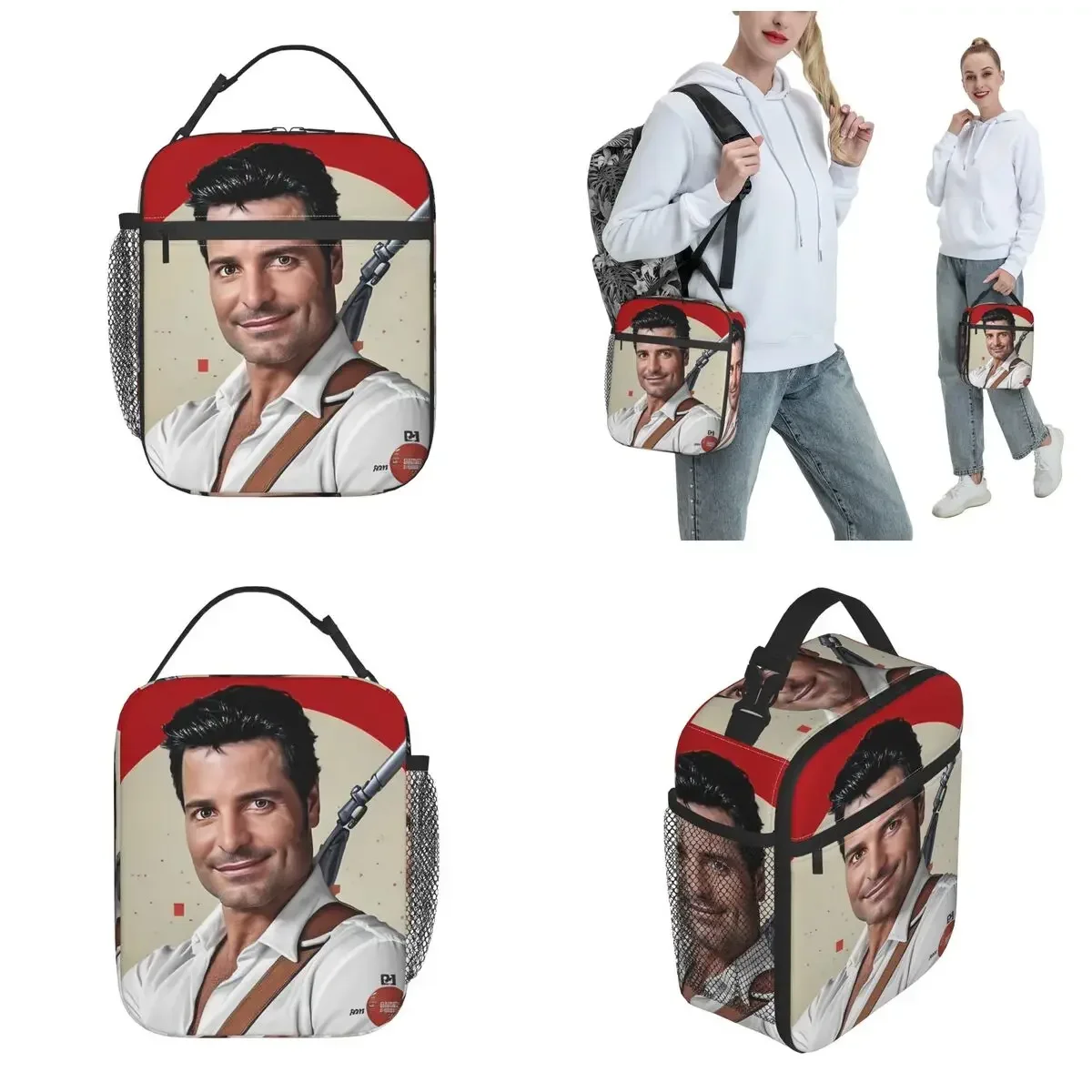 Chayanne Puerto Rican Latin Pop Singer Insulated Lunch Bag Food Container Reusable Cooler Thermal Lunch Boxes For Travel