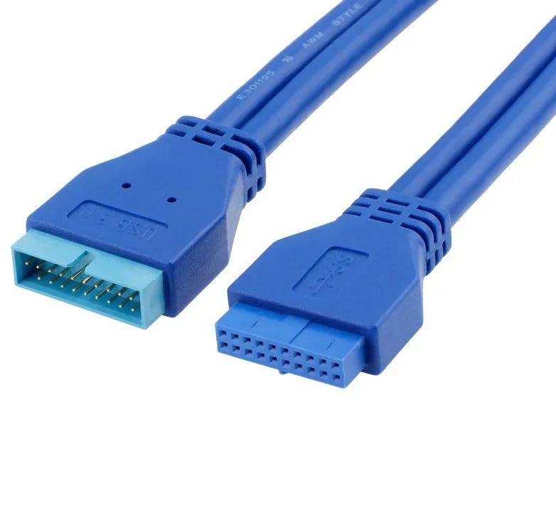 Extensión USB de 5Gbps para placa base, extensor de Cable de 20 pines hembra a USB 3,0, macho de 20 pines, 0,2 m, 0,5 m