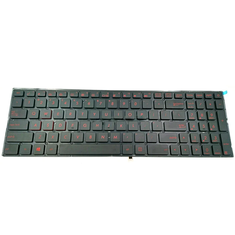 KBHUB US Clavier Pour Bali ROG G501 G501J G501JW G501V G501VW G501JW-DS71 Q501 Q501L Q501LA Rétro-Éclairé