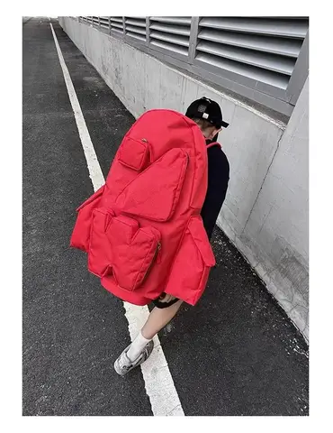 Backpack Nylon Rocket Shaped Fashion New Unisex High-Capacity Splashproof Travel Backpack Street Style