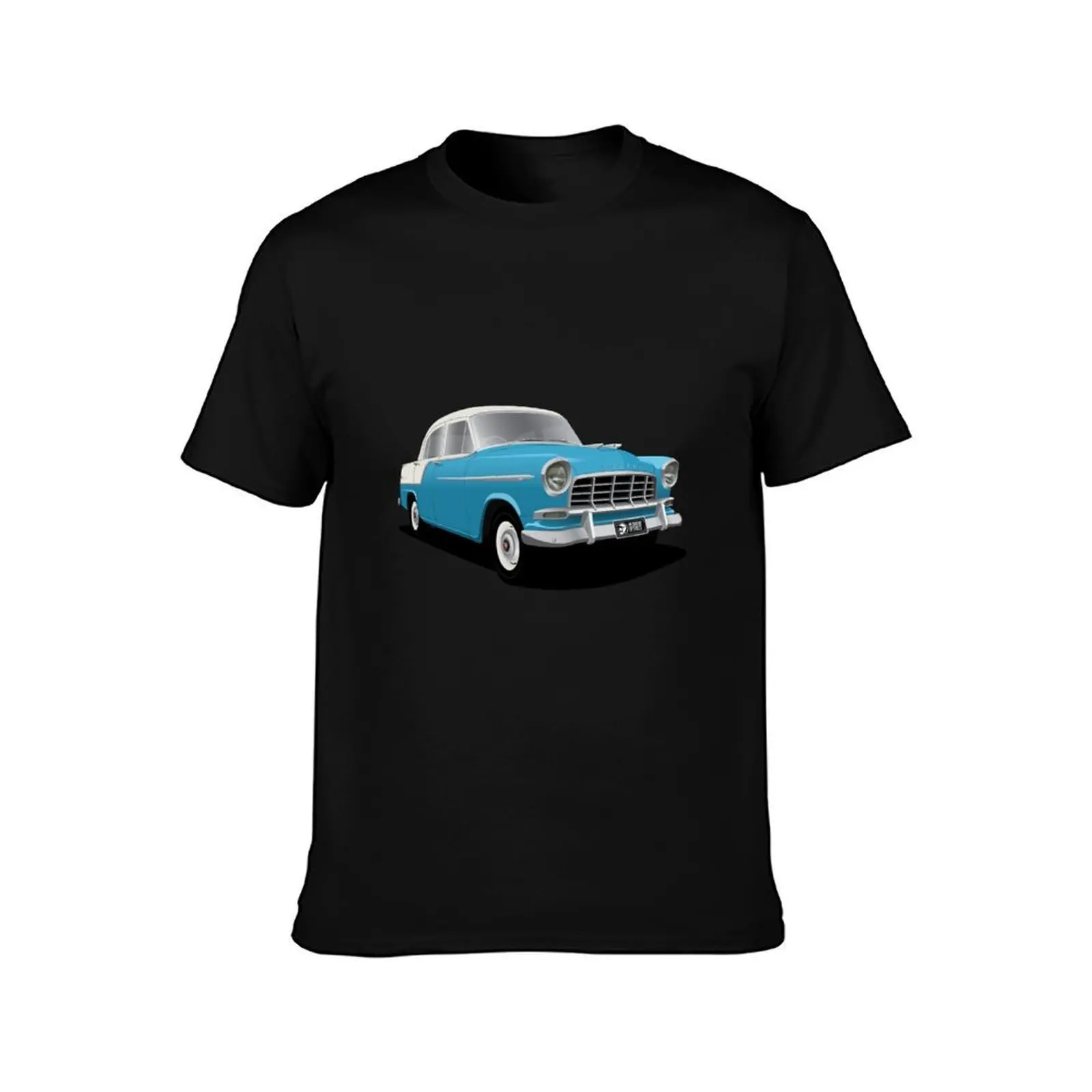 Holden FC Special Sedan - Royal Marine over India Ivory T-Shirt, Summer Casual Cotton Tee, Oversized Streetwear Tops