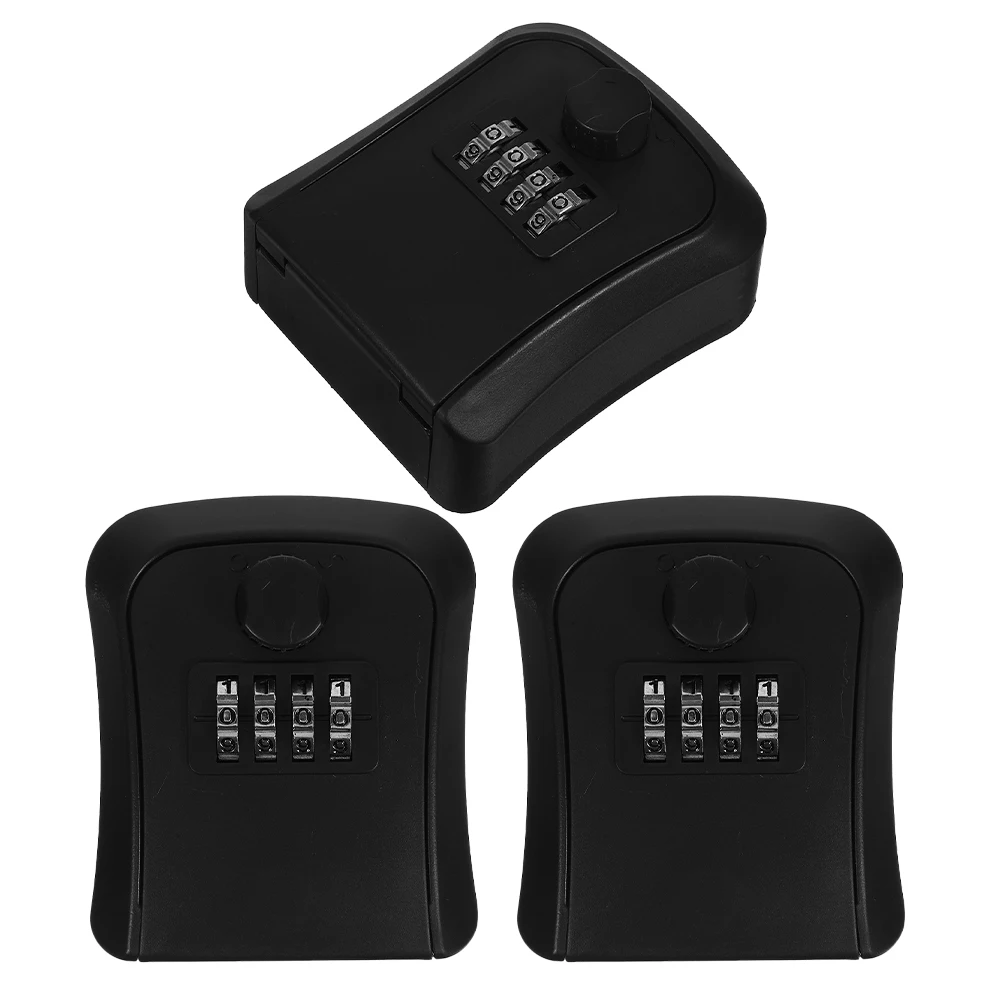 

3 Pcs Key Box Safe Lockbox Indoor Security Small Portable Locking Storage House