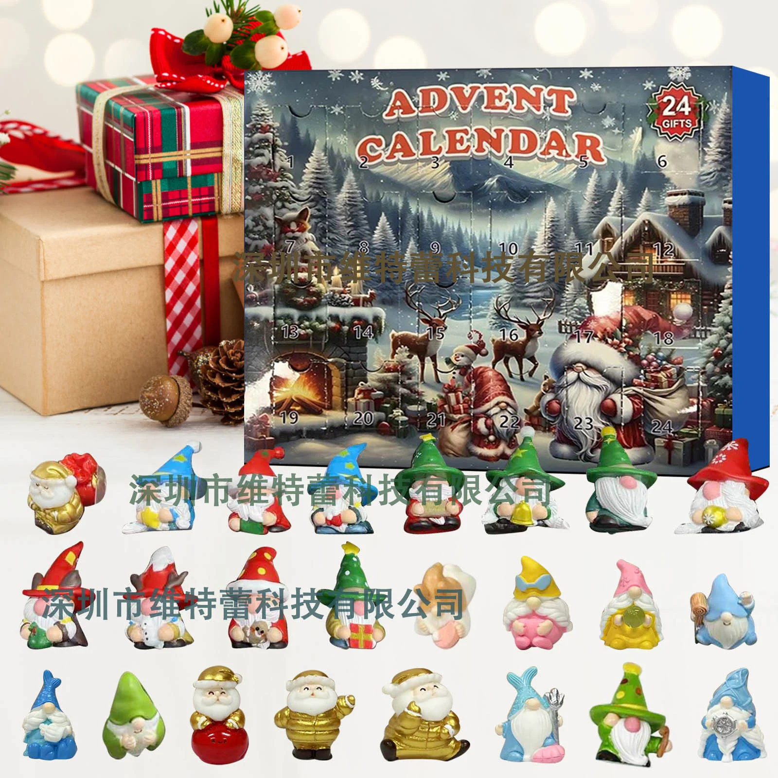 

Cute Gnome Advent Calendar Christmas Gnome Decorations Calendar Creative Holiday Advent Calendar Christmas Santa Claus