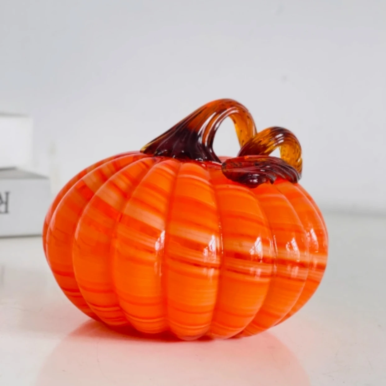 Handmade glass pumpkin collection dolls pumpkin autumn harvest Thanksgiving Halloween decoration decoration