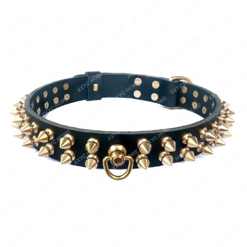 Small-large Dog Collar Rivet Leather Pet  Doberman Greyhound French Bulldog Collar Dogs Accessories Perro