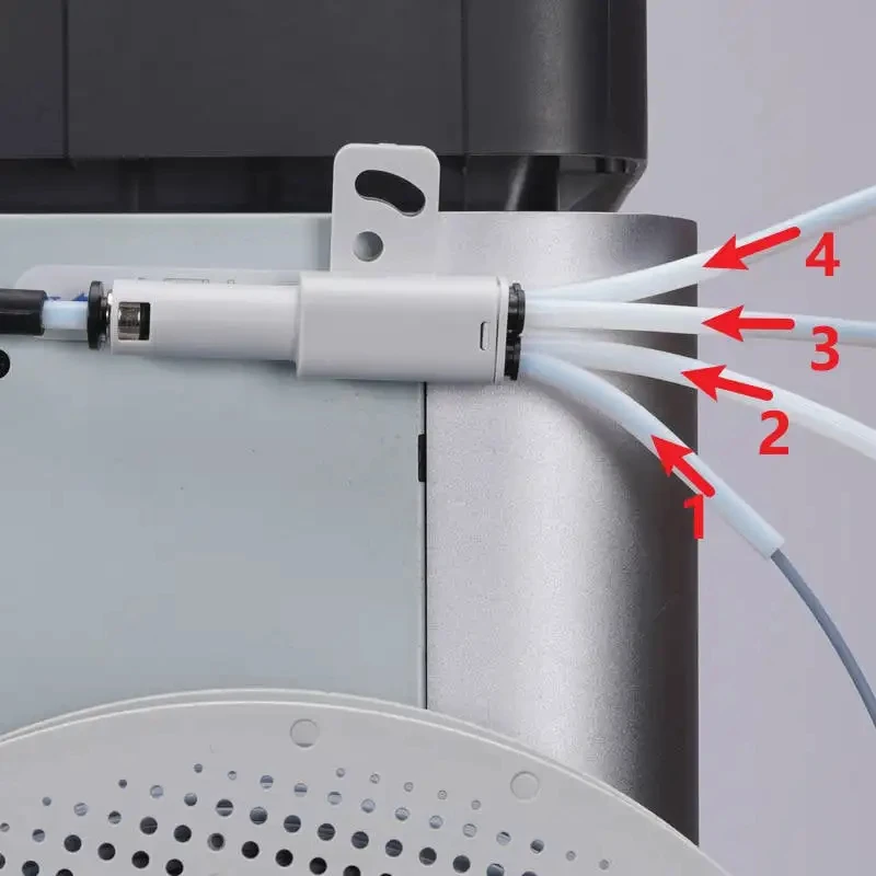 For Bambu Lab P2S 4-in-1 PTFE Adapter material pipe expansion port AMS connect 4 feeding modules For X1 P1 H2S H2D