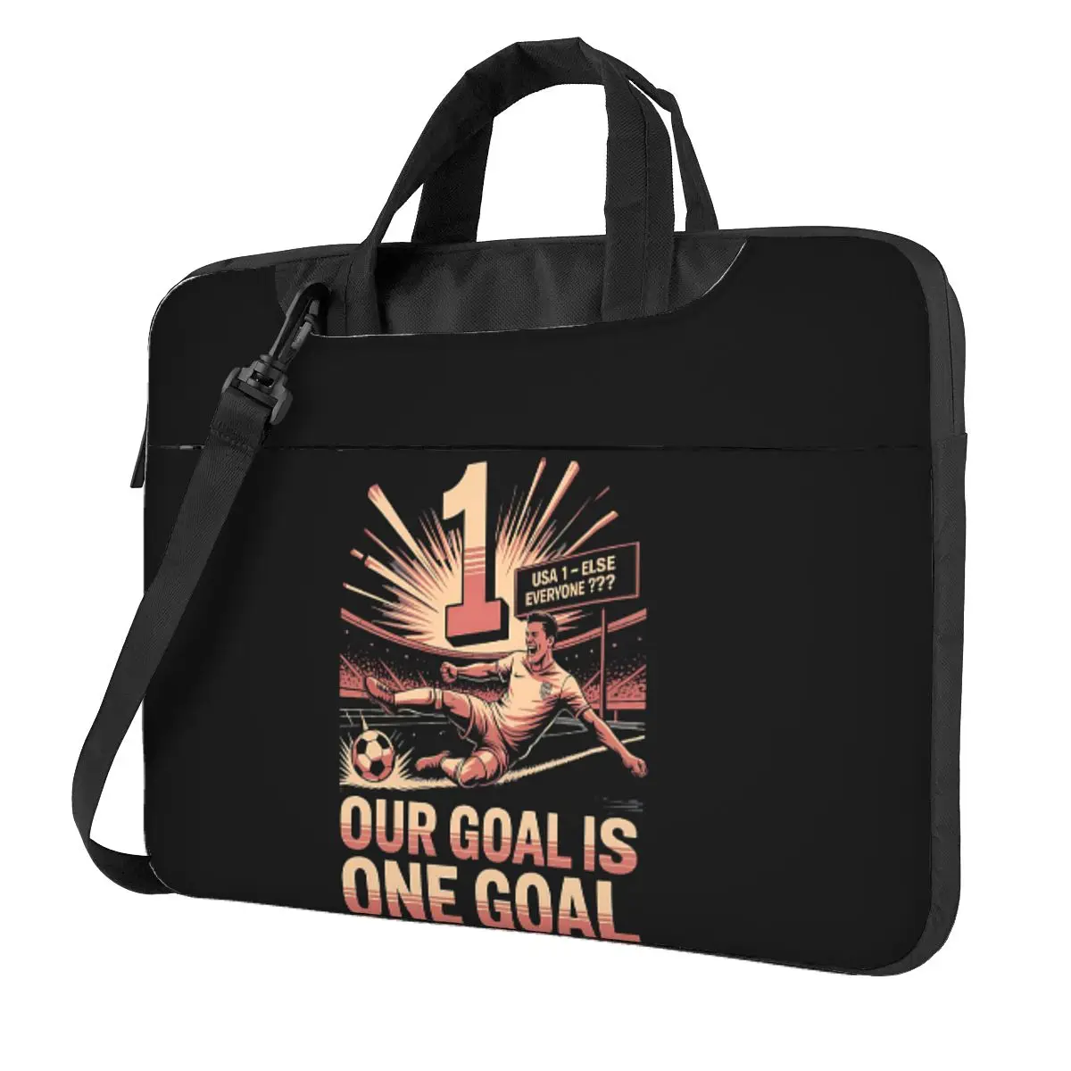 

Usa Soccer - Patriotic Soccer Crossbody Laptop Bag Case Computer Bag 13 14 15.6 Inch Notebook Pouch for Macbook Pro Lenovo