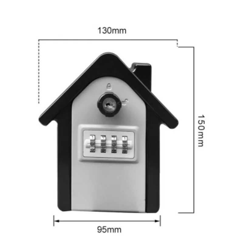 Large Anti-Theft and Anti-Theft Password Key Box Security Lock Metal Storage Box Suitable for Multi-Occupation Key Insurance Box