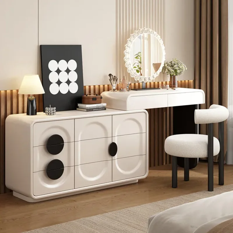 

Luxury Bedroom Vanity Table Makeup White Storage Drawers Mobile Living Room Dressing Table Cosmetics Vestidores Home Furniture