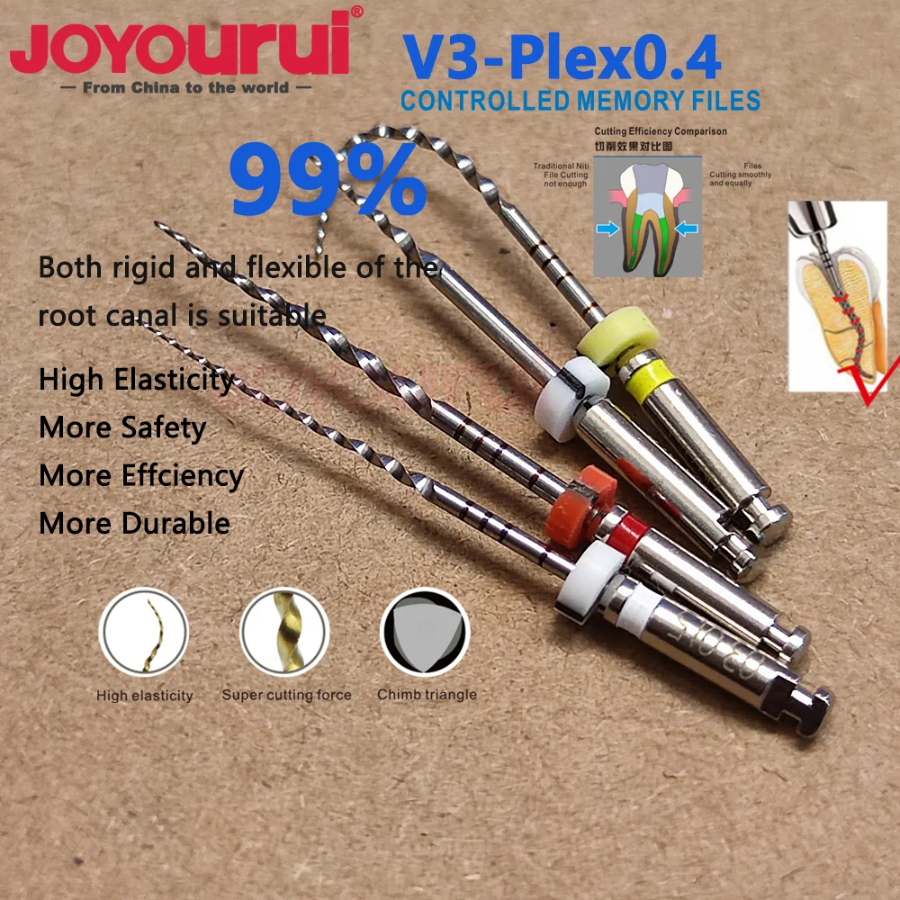 Dental Niti Super Silver Rotary Heat Activated Endodontic Canal Root Files 31/25mm 1503#2004# 4Pcs Dentistry Tools Engine Use