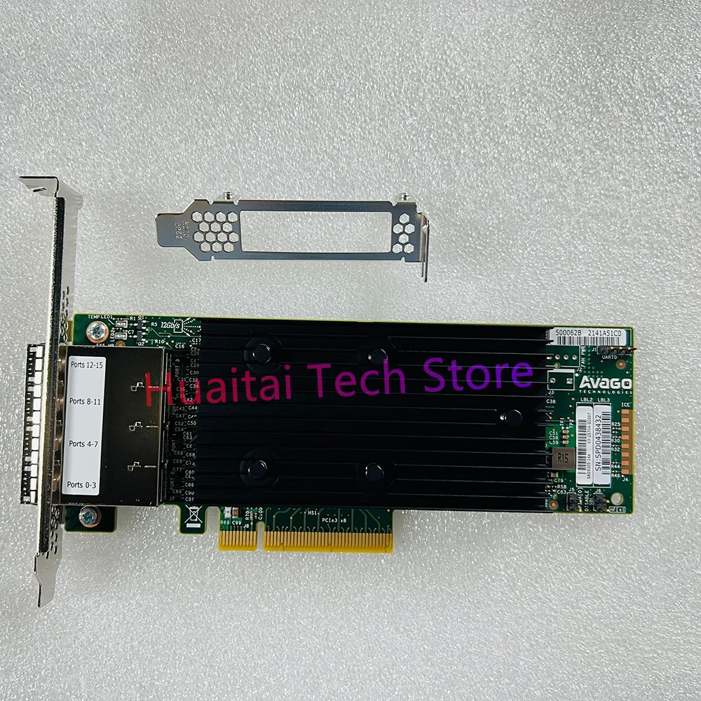 For LSI 16-port 12Gb/s HBA Passthrough Card IT SAS3224 Chip 9305-16E SFF8644