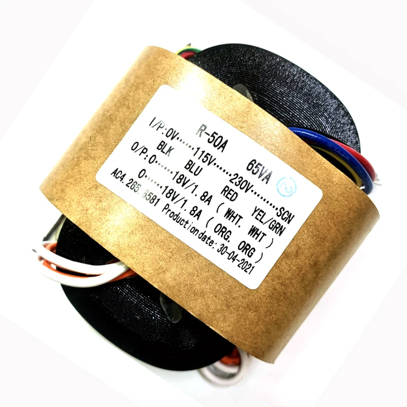 BAHOD 65 Вт двойной силовой трансформатор типа 18 В R для усилителя HIFI аудио аксессуары