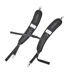 Alça de ombro acolchoada com câmera ajustável, cinto de golfe, mochila de pesca, alças para mochila, nylon, pacote de 2