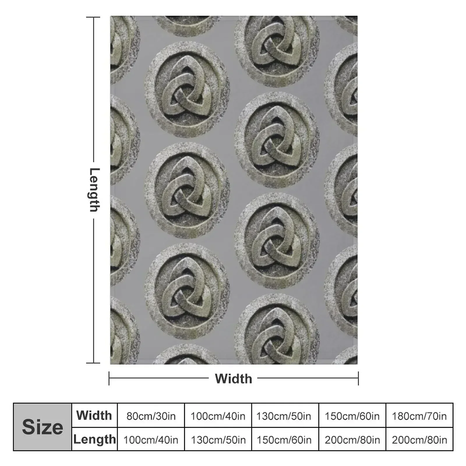 Stone Celtic Knot Throw Blanket Vintage Bed linens Winter beds Loose Moving Baby Blankets