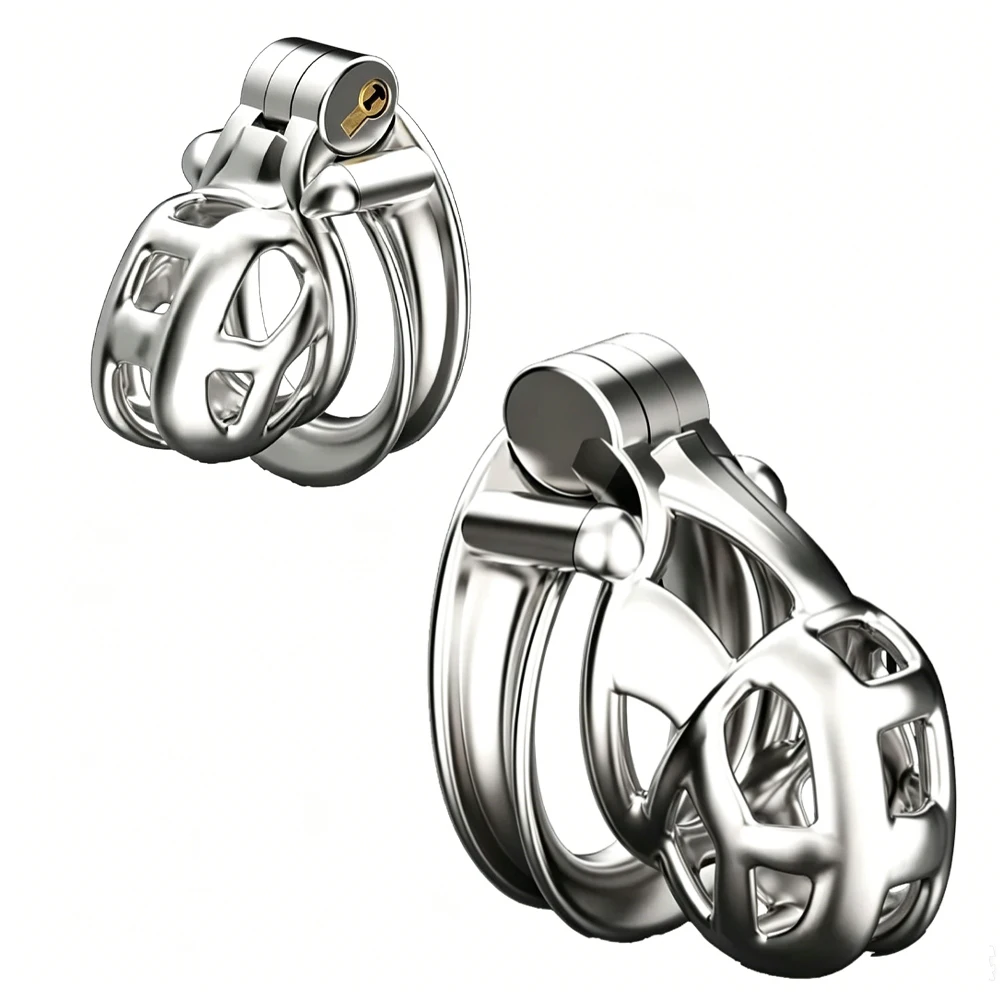 High Quality Stainless Steel Male Chastity Cage Cock Mamba Penis Ring Chastity BDSM Erotic Urethral Lock Double-Arc Ring Sex Toy - view 6