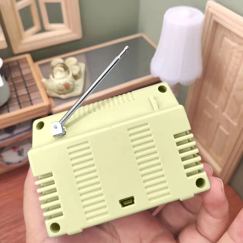 Miniature TV Playable Mini Television Model, Courses House, Home Appliances, Butter House Accessrespiration, Toy Decor, Living Room, 1:12