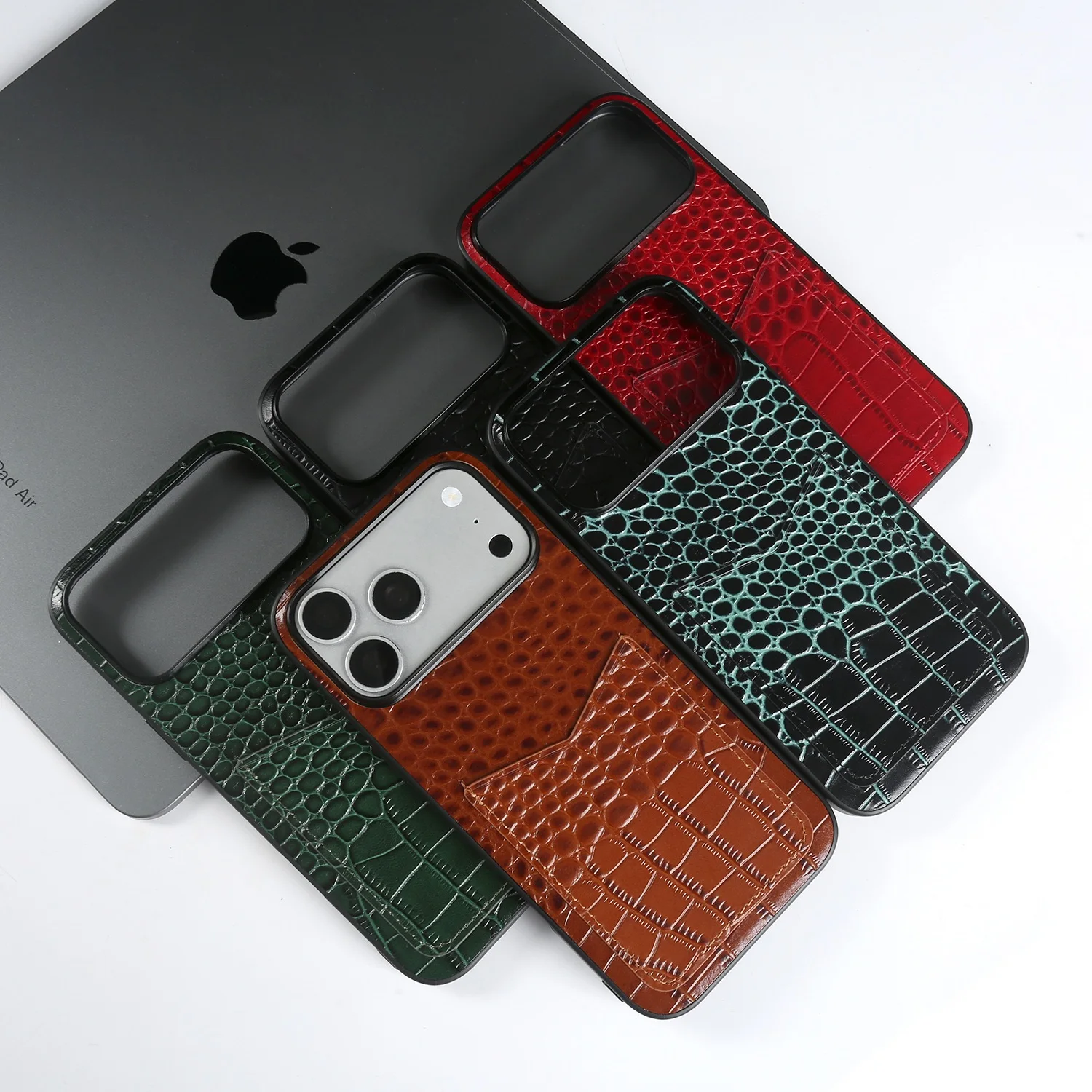 Real Leather With Card Holder Case For iPhone 17 Pro max Air