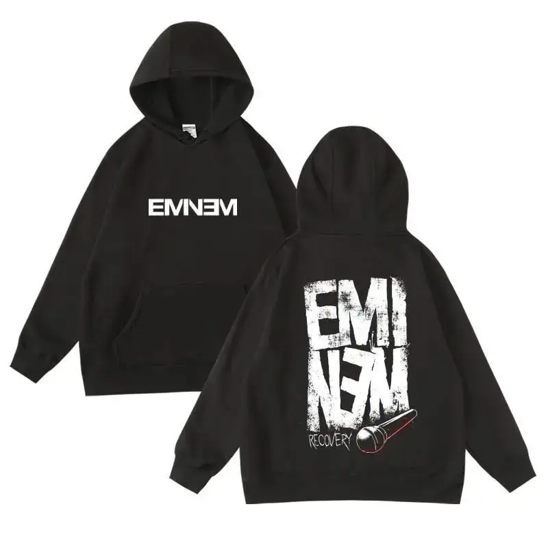 West Coast Rap Hip Hop Eminem Eminem Autumn/Winter Hooded Sweater Men's and Women's Same Pullover Hoodie