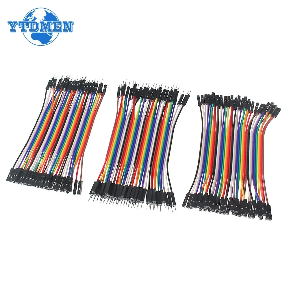 40-120pcs Dupont Line 10CM 15CM 20CM 30CM Male To Male + Male To Female Female To Female Jumper Wire Dupont Cable for Arduino