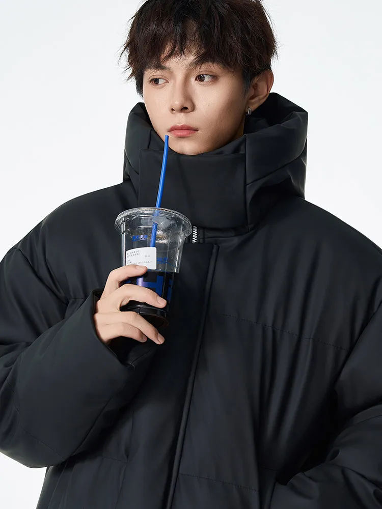 

2025 Winter American Retro Trend Versatile Hooded Jacket for Men and Women Loose Casual Warm Cotton Coat