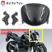2006-2012 GSR400/600 Windscreen Windshield W/Bracket Support For Suzuki BK400 GSR BK600 GSR400 GSR600 06-12 Odometer Wind Shield