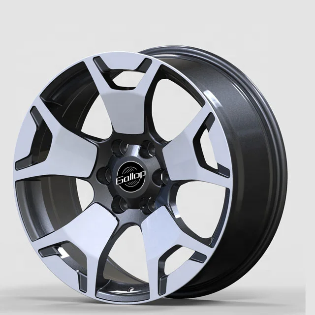 Gallop 20-Inch 2025 New PCD6*139.7mm ET 20-25mm Aluminum Alloy Multi-Spoke Gloss Black Passenger Car Wheels Rims CB 106.1-110.5
