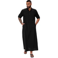 Men's Arabian Thobe Arab Dress Kaftan Jalabiya For Men  Muslim Thobe