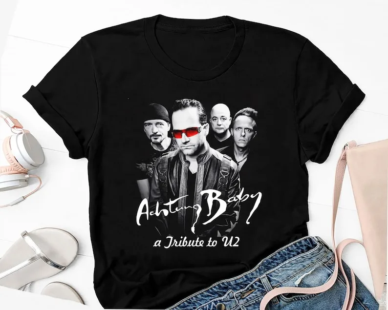 

РУБАШКА УНИСЕКС U2 Band, рубашка Achtung Baby Tribute U2, Классическая рубашка рок U2 Band 2023