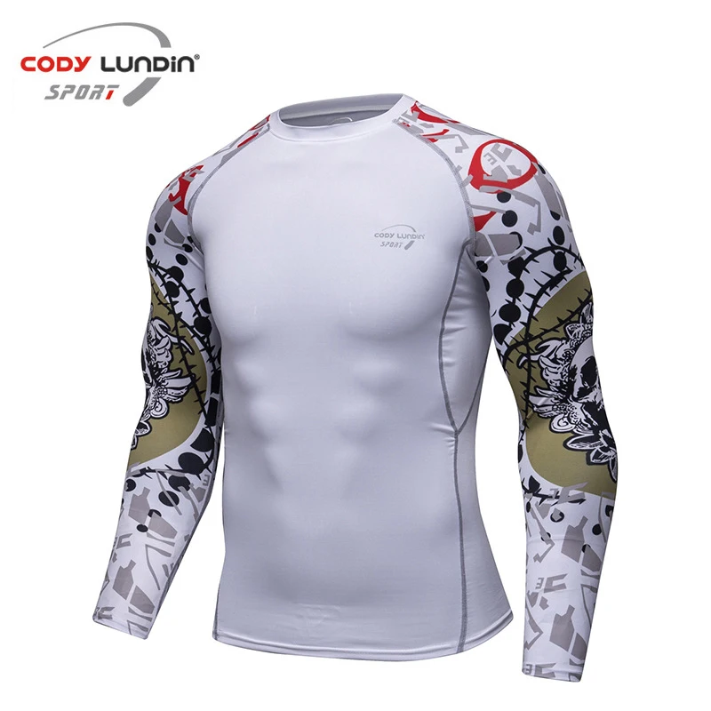 MMA BJJ Rashguard t-shirty wysypka straży dres Fitness koszulki bokserskie Muay Thai kompresja mężczyźni MMA Kickboxing sportowa koszulka