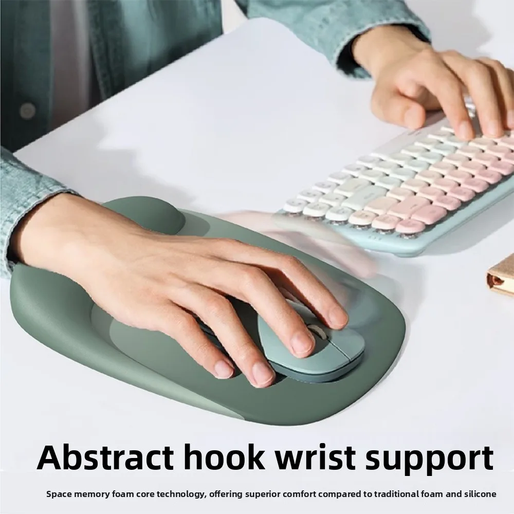 

Нескользящий эргономичный коврик для мыши с гелевой подставкой для запястья, удобный коврик для ноутбуков, премиальный тканевый коврик для мыши для настольных ПК, офисный подарок