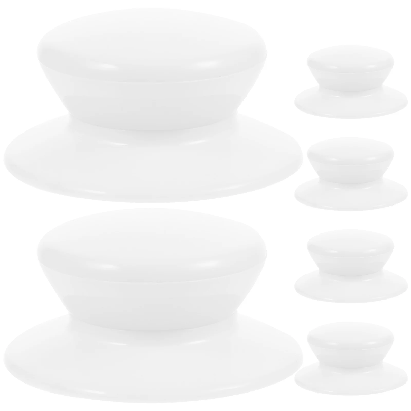 

6pcs Plastic Pot Lid Handles Universal Replaceable Knobs Heat-Resistant Kitchen Cookware Accessories For Pans Woks Soup Pots