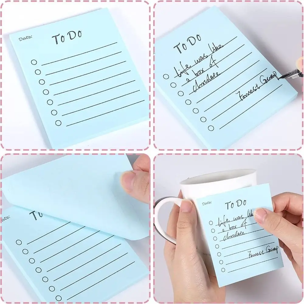 50 Sheets/Book Students Gift Check List To Do List Shopping List Sticky Notes Notepad Message Notes Memo Pad