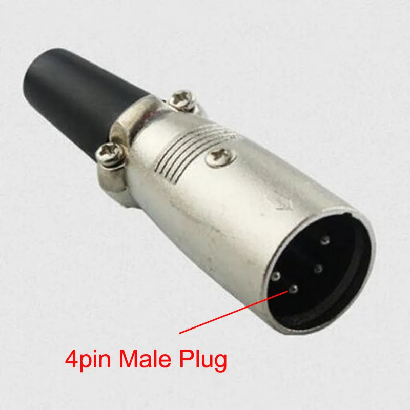 Banggood 1pcs XLR 3pin or 4pin Microphone Mic Speaker AMP Male or Female Audio Cable Connector Plug Adapter