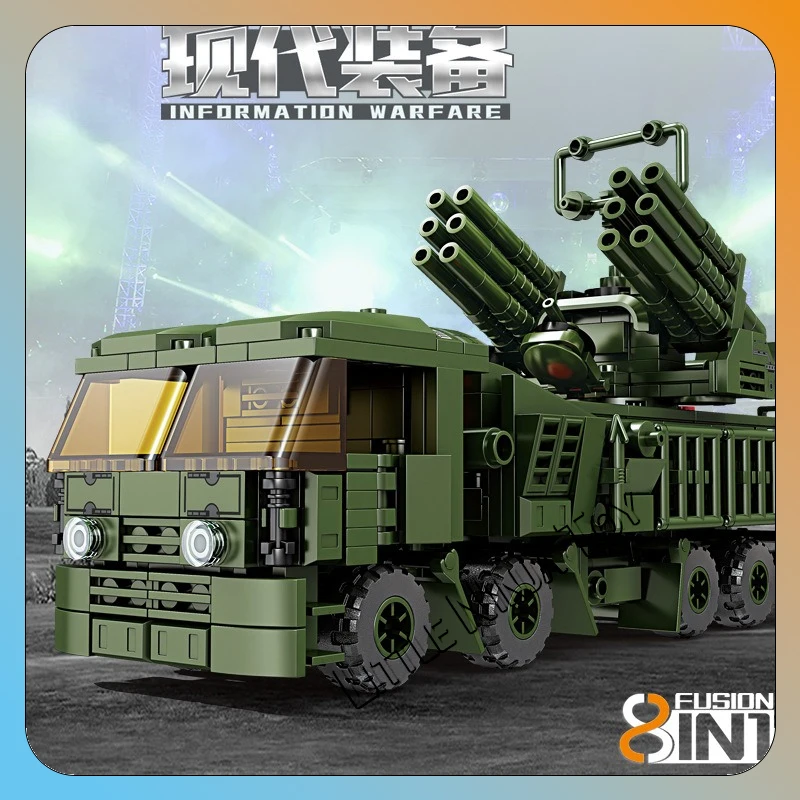 

KY84155 Новый военный строительный блок, модель сборки артиллерийской машины, детская развивающая сборочная игрушка 8-в-1