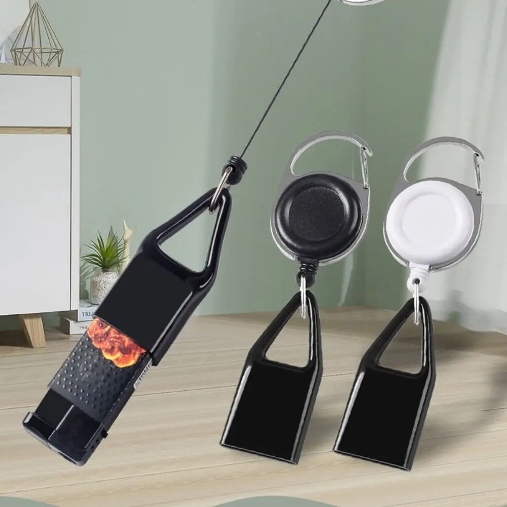 Durable Portable Lighter Holder for Handbag for Belts Lighter Clip Retractable Removable Carabiner Clip