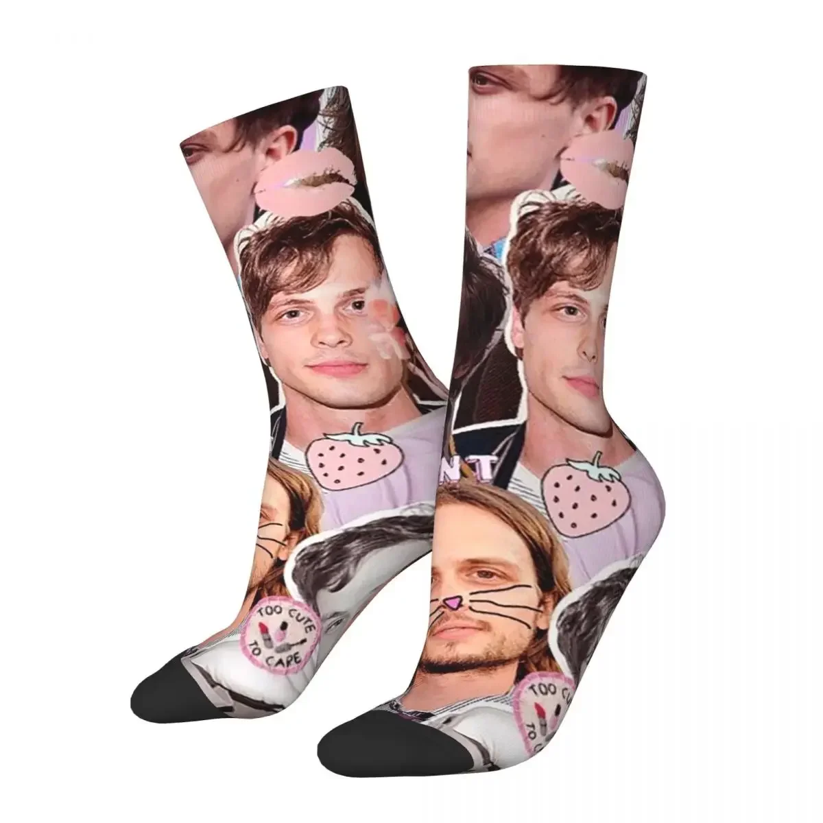 Matthew Gray Gubler Kawaii Collage Socks Harajuku High Quality Stockings All Season Long Socks for Man's Woman's Gifts