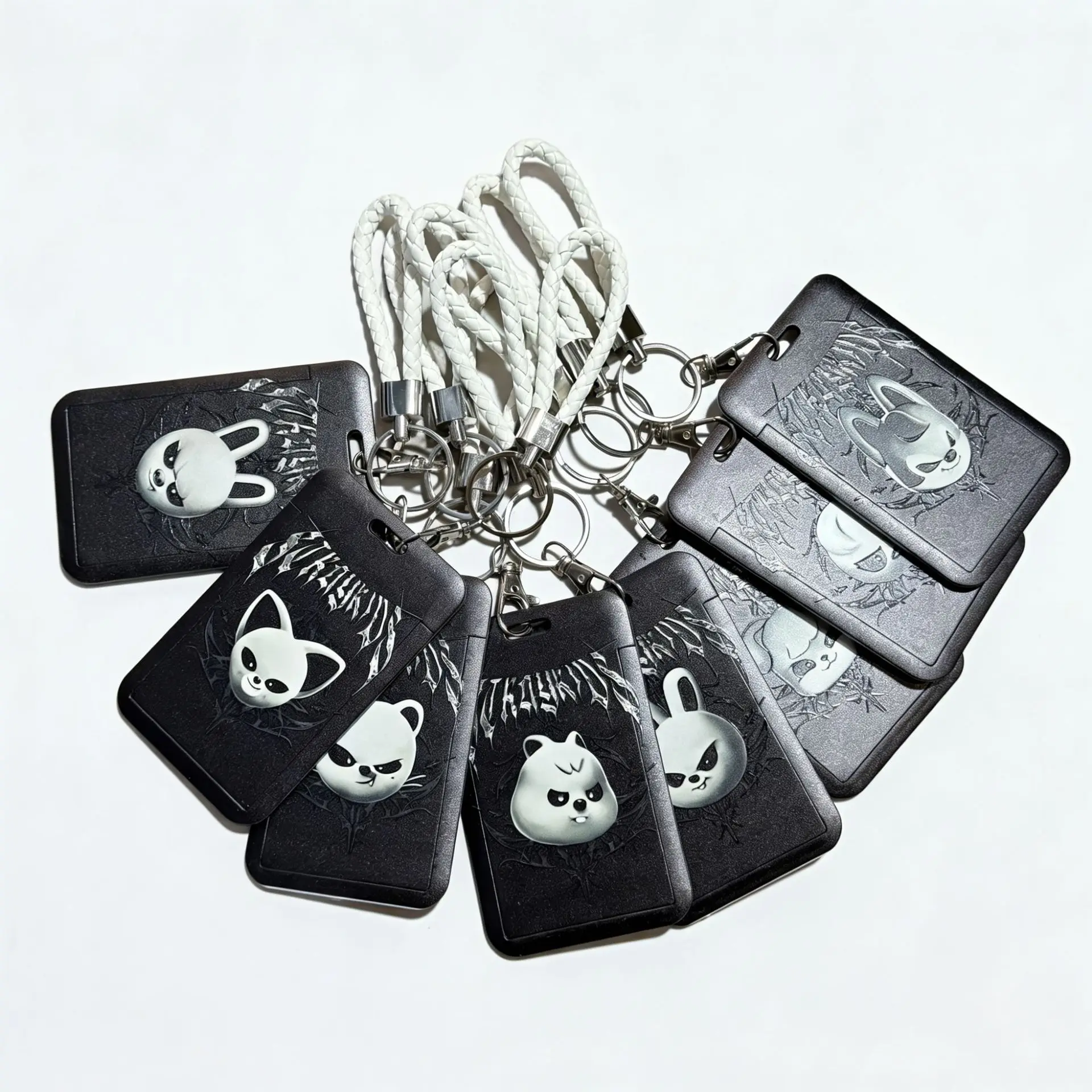 Llavero de dibujos animados SKZOO con tarjetero, accesorio de Stray Kids Felix, para tarjetas pequeñas, tarjetas de autobús, tarjetas de identificación, tarjetas de almacenamiento, regalo para fans.