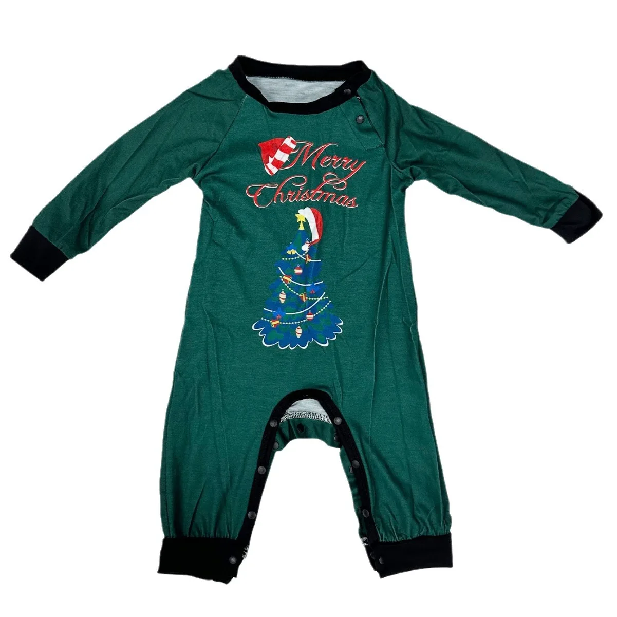 Christmas family set Christmas tree long-sleeved pajamas family outfit Mom and Dad Kids and dogs matching Christmas home clothes