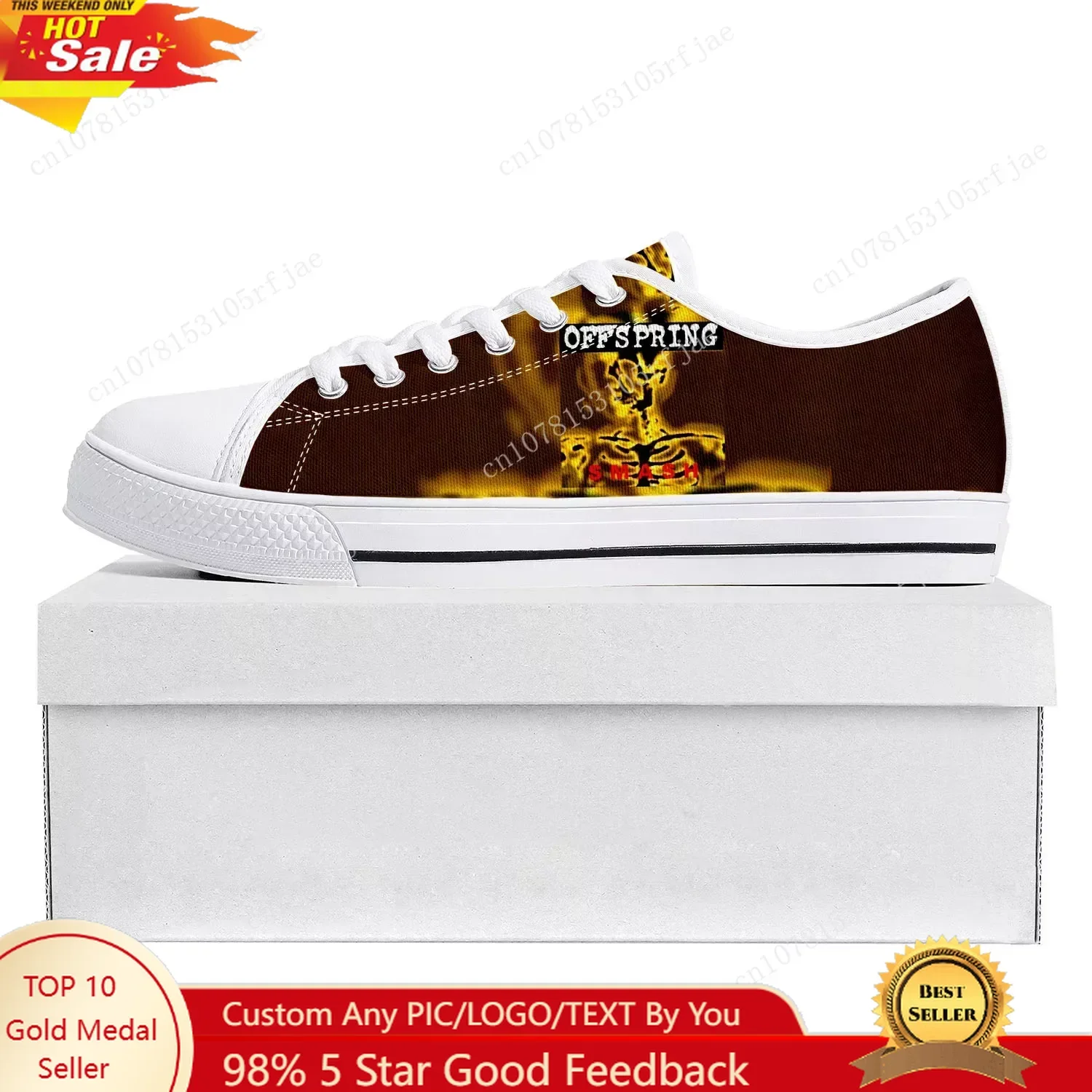 

The Offspring Rock Band Low Top High Quality Sneakers Mens Womens Teenager Canvas Sneaker Prode Casual Couple Shoes Custom Shoe