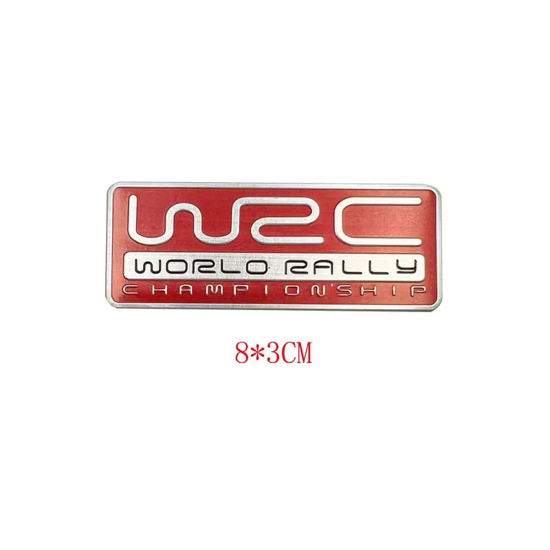 3D Aluminium Car Styling WRC World Rally Championship Universal Universal Adhesive Emblem Trunk Fender Badge Car Accessories
