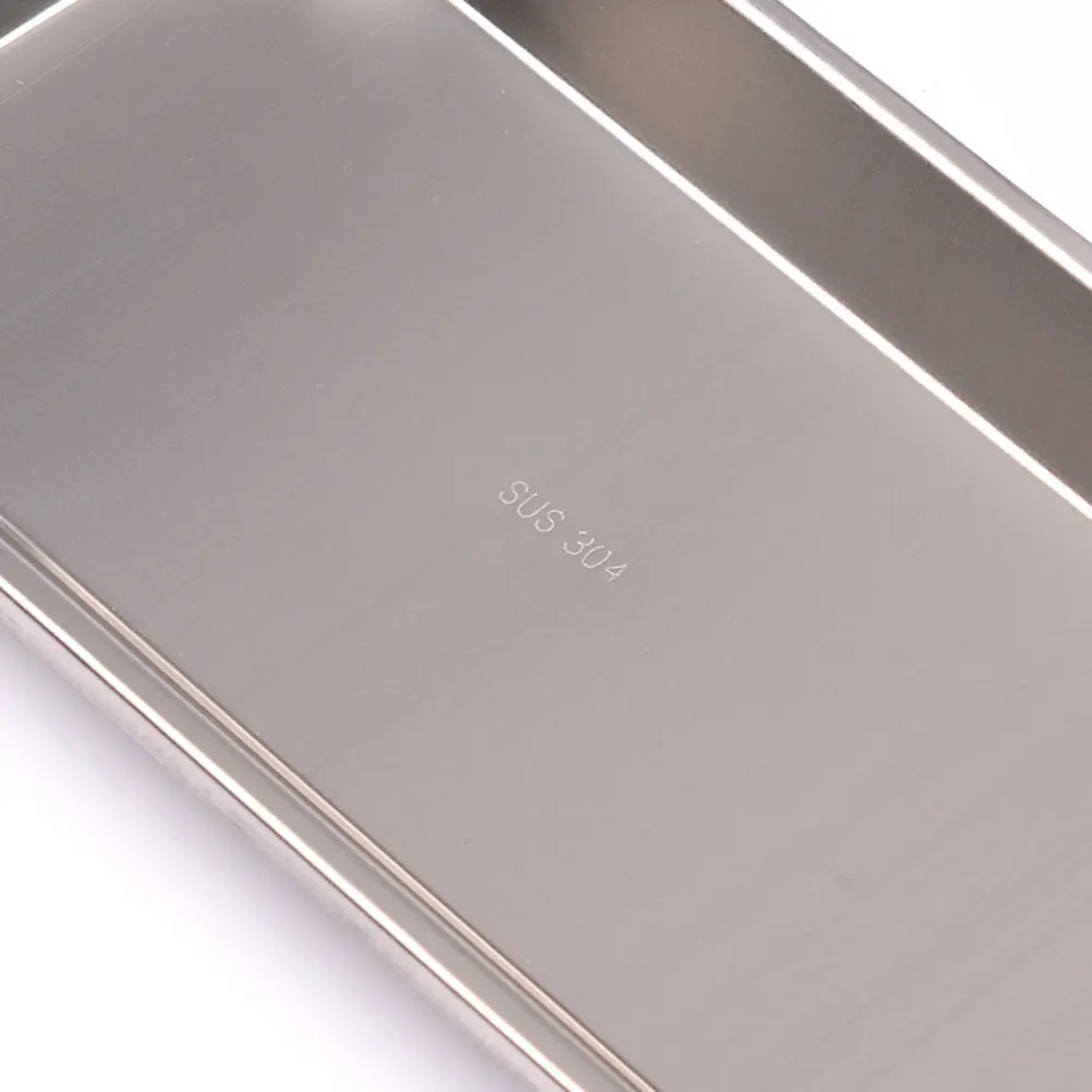 

Поднос из нержавеющей стали 304, плоский, с премиальной полированной отделкой, многоразовый, для хирургических инструментов, для клиник и лабораторий