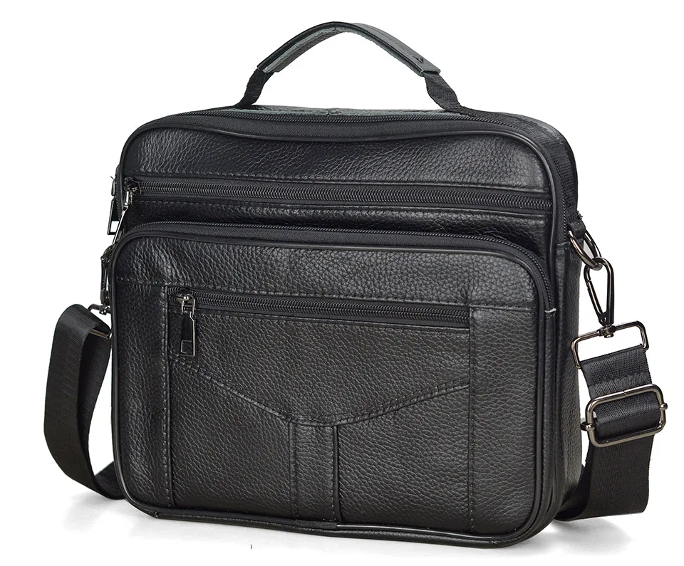 Neuankömmling Männer Umhängetasche Herren Echt leder Umhängetasche Junge Kaffee mittelgroße Handtaschen Tasche natürliche Haut Männer Aktentasche – Detail 11