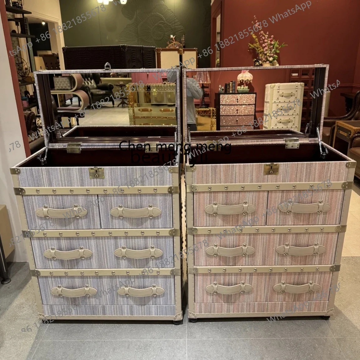New arrive  Modern light luxury fashion trend storage cabinet display cabinet pure manual customization